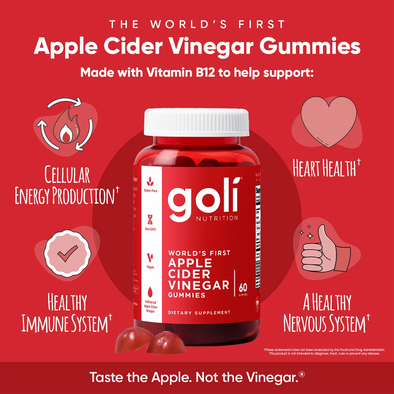 LyfeLabs™ Apple Cider Vinegar Gummies Immune & Heart Health Support (Trusted by USA doctors)